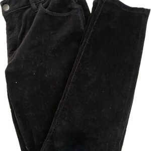 Black baby whale cord pants.